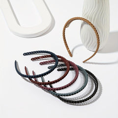 6PCS Multicolor Wavy Hair Band Plastic Headbands Hair Hoop Accessory