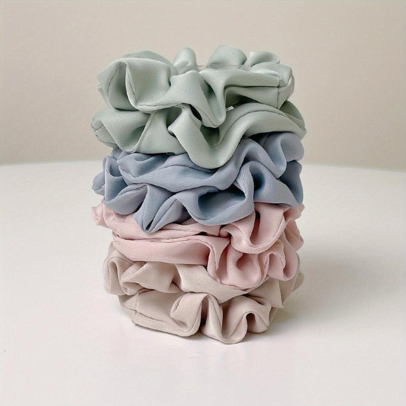 8pcs Satin Hair Scrunchies Hair Tie Ponytail Holder Accessories