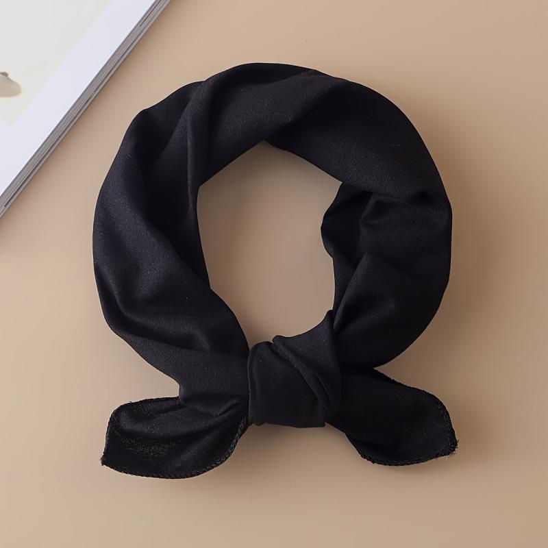 12pcs Solid Scarf Bandana 50 04cm Small Square Neckerchief Head Wrap Scarves
