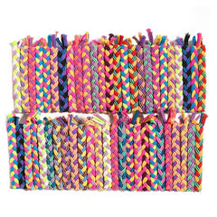 50pcs Colorful Hair Ties Braided Hair Scrunchies Weave Elastic Hair Rope Rubber
