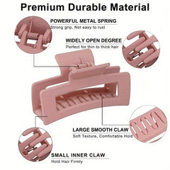 Square Frosted Texture Hair Clip Ponytail Claw Hair Accessories
