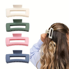 Square Frosted Texture Hair Clip Ponytail Claw Hair Accessories
