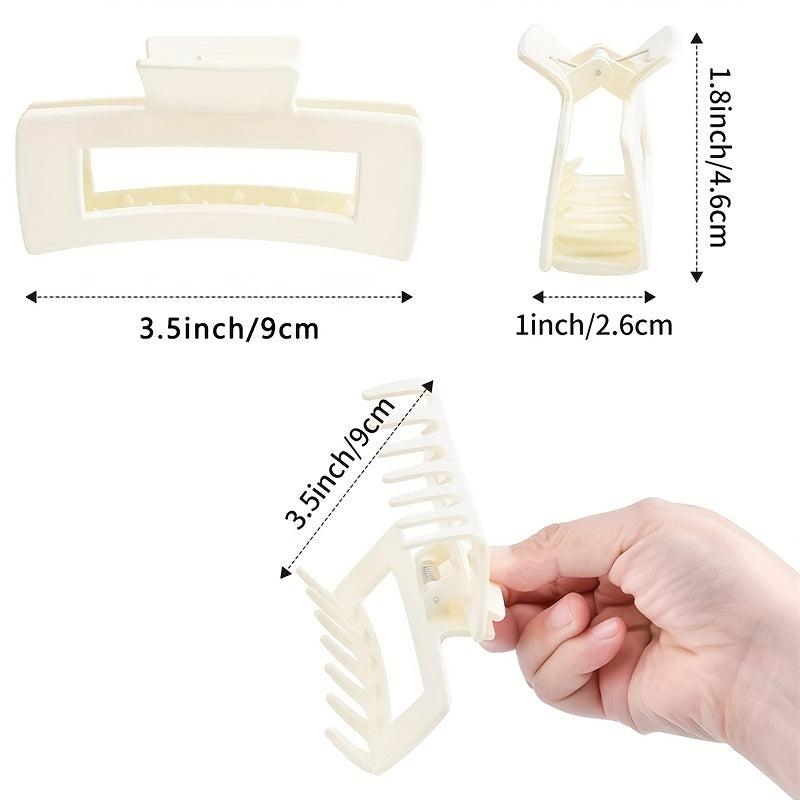 Square Frosted Texture Hair Clip Ponytail Claw Hair Accessories