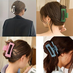 Square Frosted Texture Hair Clip Ponytail Claw Hair Accessories