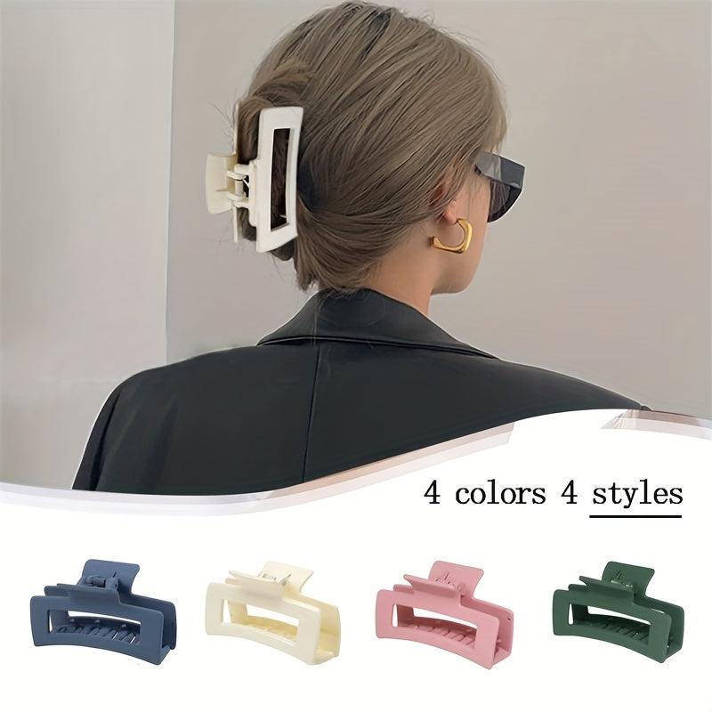 Square Frosted Texture Hair Clip Ponytail Claw Hair Accessories