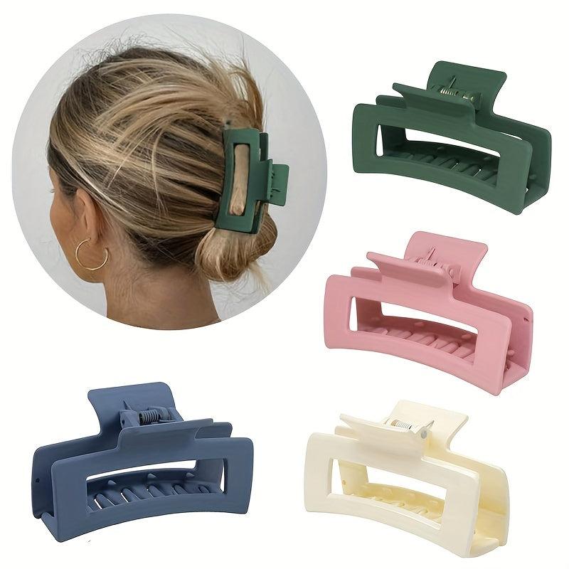 Square Frosted Texture Hair Clip Ponytail Claw Hair Accessories