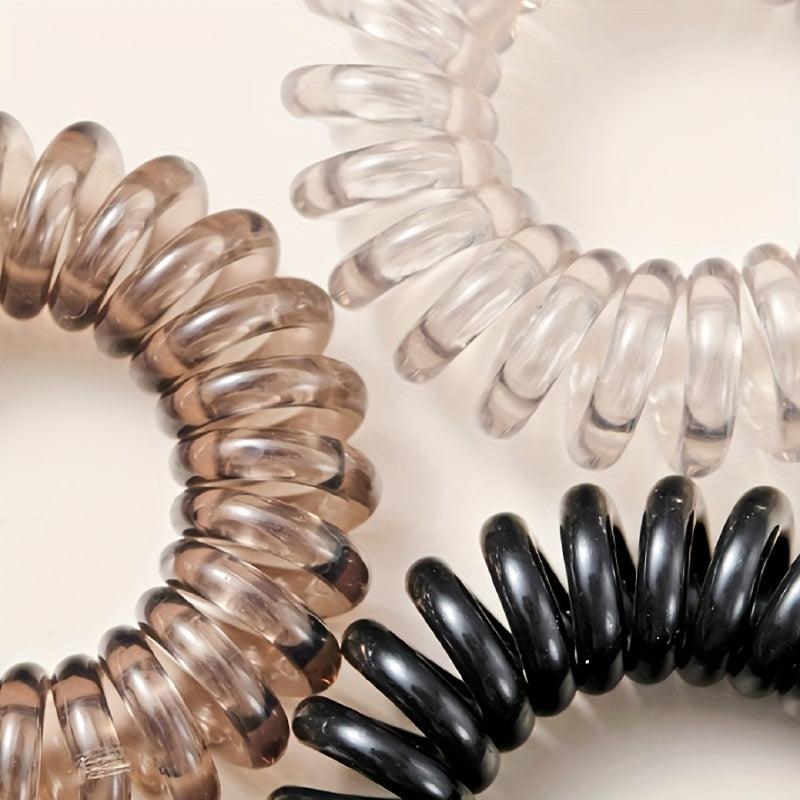 18pcs Spiral Hair Ties Waterproof Coil Hair Accessories