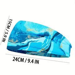 Colorful Ocean Series Hair Band Sports Sweatband for Women Girls