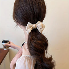 2pcs Bow Hair Claw Yarn Headdress Cloth Hair Accessory Hair Clip For Women Girls