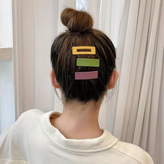 10pcs Solid Hair Clip Acrylic Barrette Headwear Hair Styling Accessories