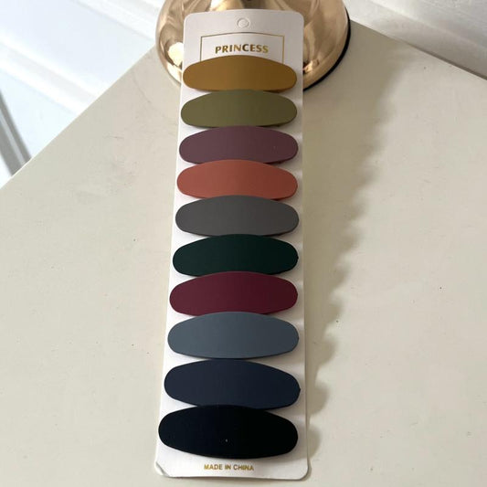 10pcs Solid Hair Clip Acrylic Barrette Headwear Hair Styling Accessories