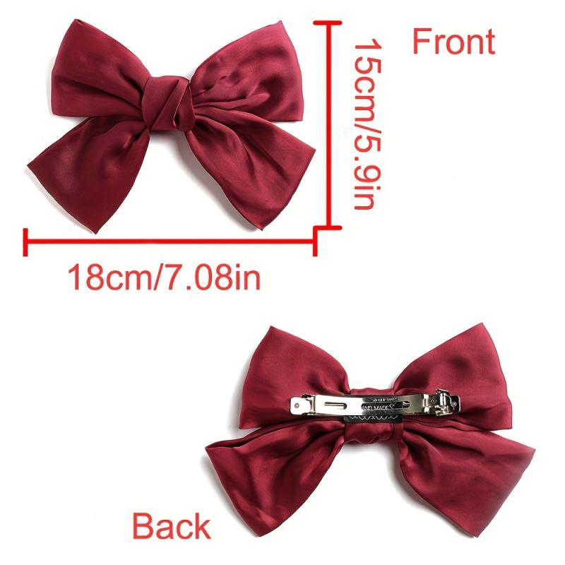 Satin Bow Hair Clip Non-slip French Barrette
