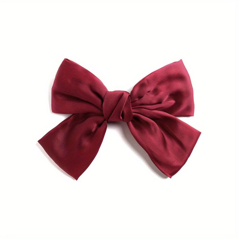 Satin Bow Hair Clip Non-slip French Barrette