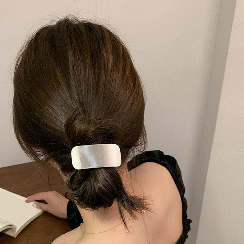 Golden Metal Ponytail Holder Hair Ties Elastic Hair Accessories For Women