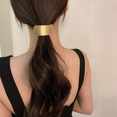 Golden Metal Ponytail Holder Hair Ties Elastic Hair Accessories For Women