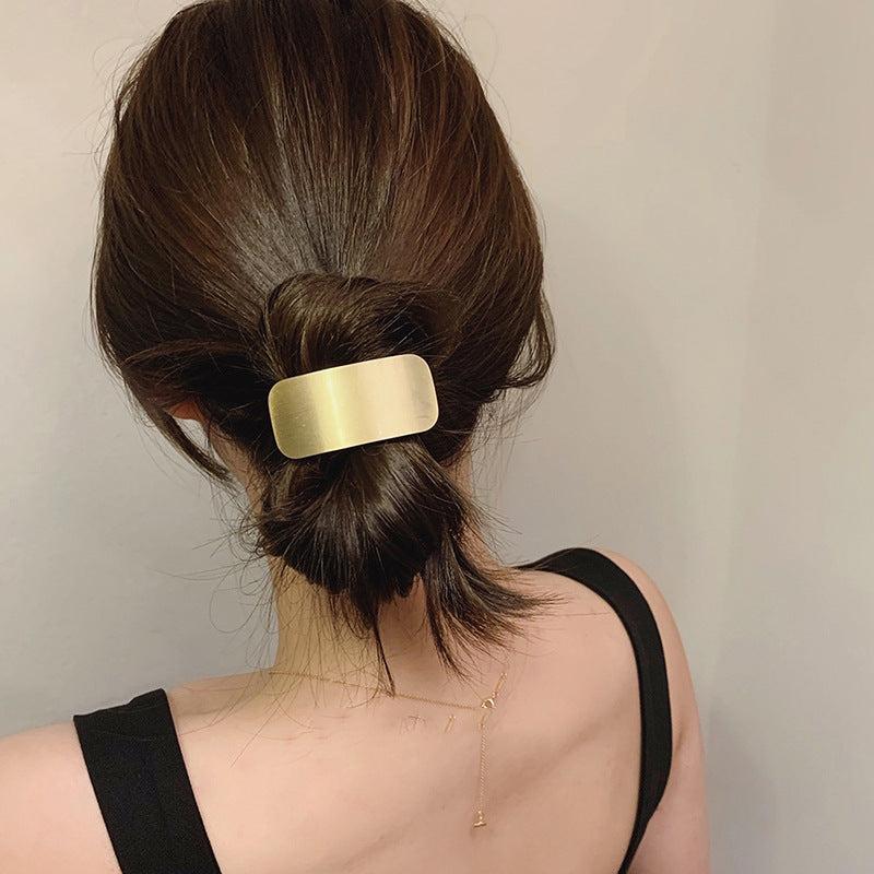 Golden Metal Ponytail Holder Hair Ties Elastic Hair Accessories For Women