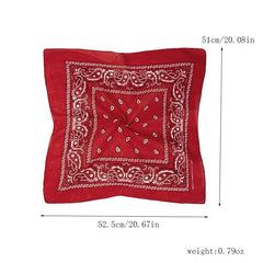 Unisex Vintage Bandana Headband Double Sided Hair Scarf Paisley Hair Accessories