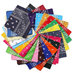Unisex Vintage Bandana Headband Double Sided Hair Scarf Paisley Hair Accessories