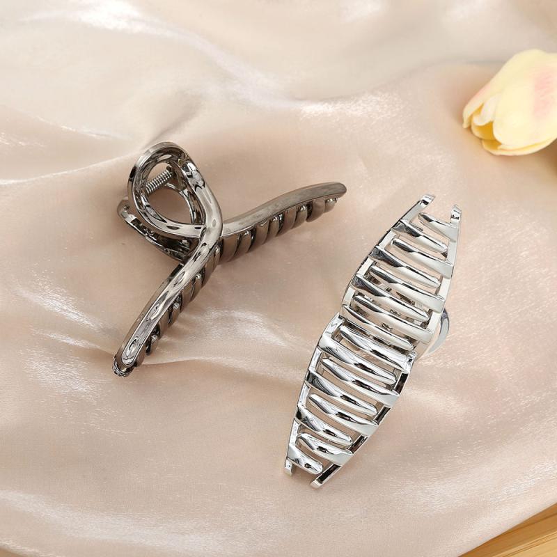 Metallic Hair Claw Ponytail Holder Hair Accessories