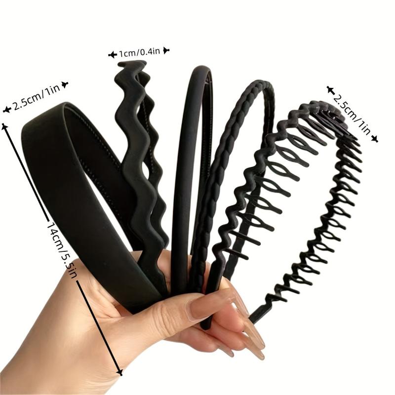 5pcs Toothed Non-slip Headband Hair Accessories for Women