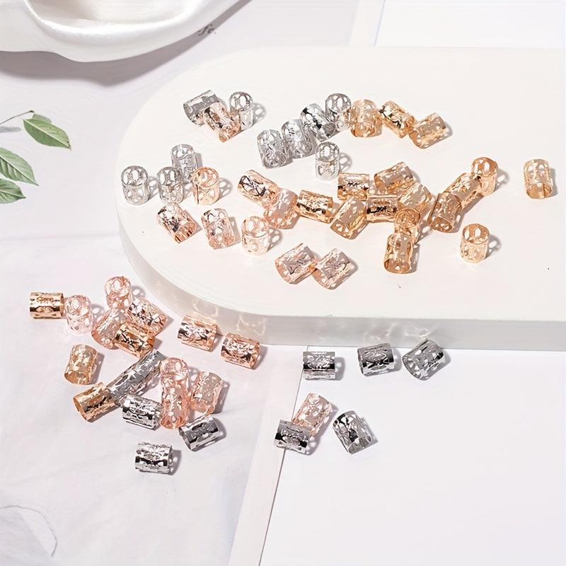 60pcs Metal Adjustable Hair Rings Dreadlocks Spiral Hairpins For Women Girls
