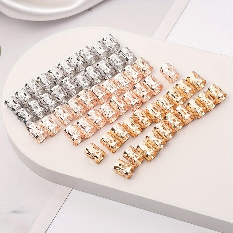 60pcs Metal Adjustable Hair Rings Dreadlocks Spiral Hairpins For Women Girls
