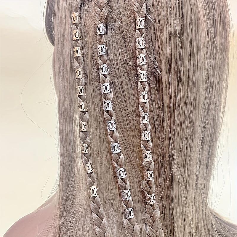 60pcs Metal Adjustable Hair Rings Dreadlocks Spiral Hairpins For Women Girls