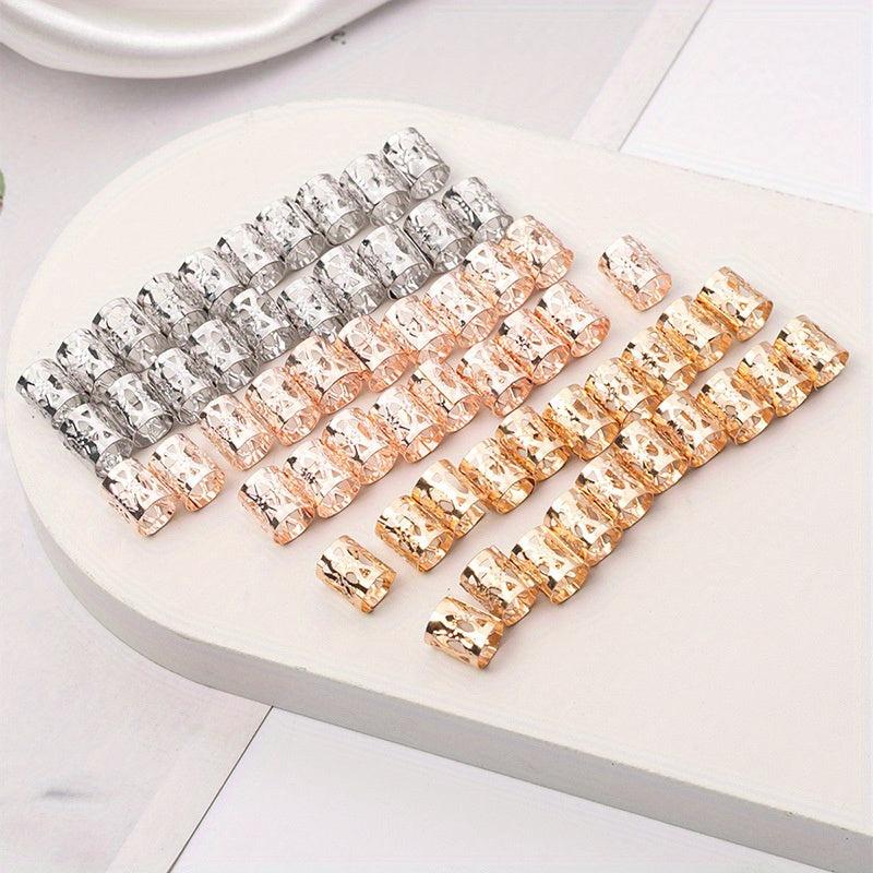 60pcs Metal Adjustable Hair Rings Dreadlocks Spiral Hairpins For Women Girls
