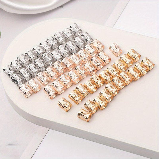 60pcs Metal Adjustable Hair Rings Dreadlocks Spiral Hairpins For Women Girls