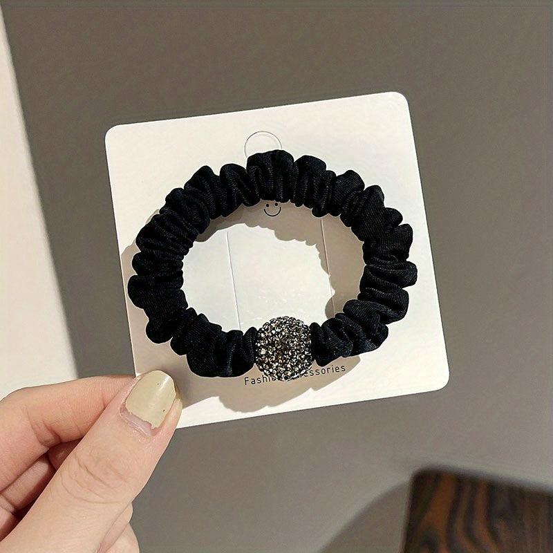 Rhinestone Head Rope Hair Ring Ponytail Elastic Scrunchie Women's Hair Tie