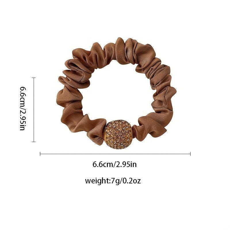 Rhinestone Head Rope Hair Ring Ponytail Elastic Scrunchie Women's Hair Tie