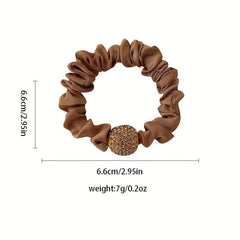 Rhinestone Head Rope Hair Ring Ponytail Elastic Scrunchie Women's Hair Tie