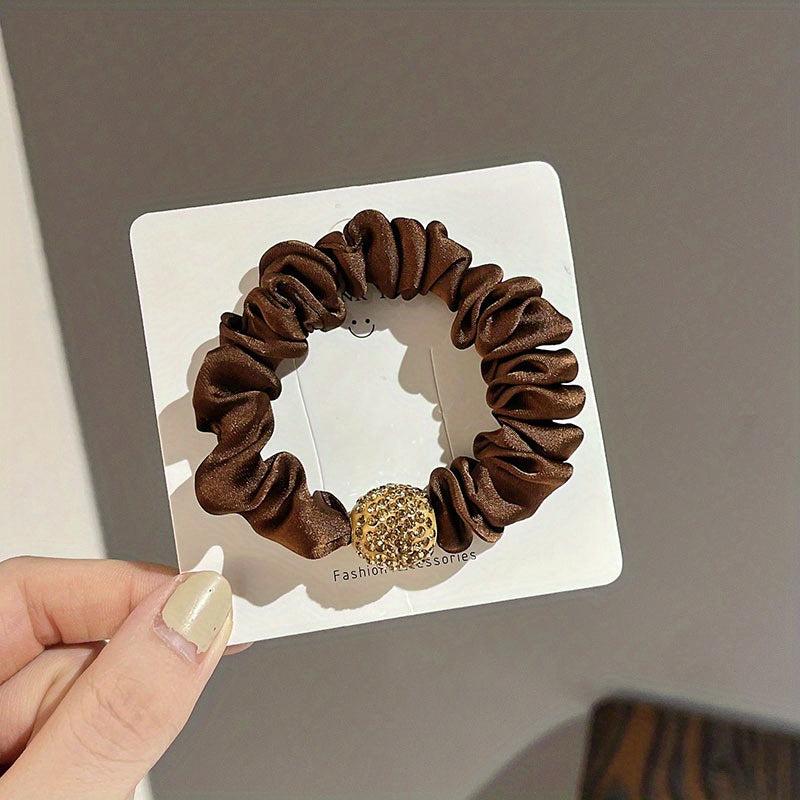 Rhinestone Head Rope Hair Ring Ponytail Elastic Scrunchie Women's Hair Tie
