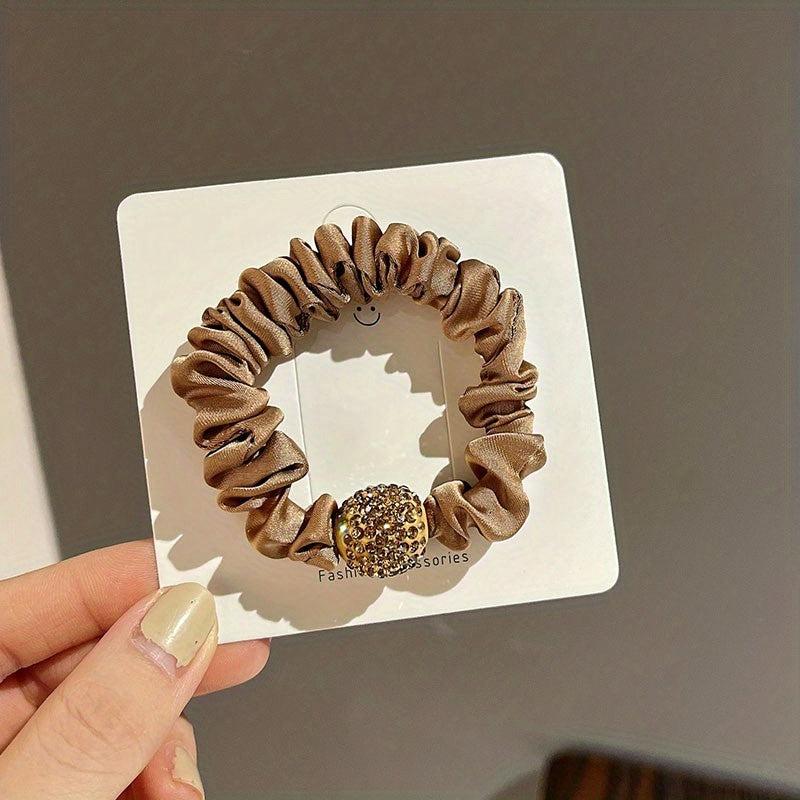 Rhinestone Head Rope Hair Ring Ponytail Elastic Scrunchie Women's Hair Tie