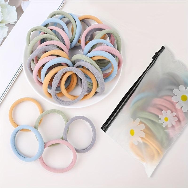25pcs Hair Rope Ties Seamless Ponytail Holders Hair Accessories