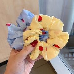 Strawberry Big Hair Ring Girl Chiffon Hair Rope Sweet Hair Accessories