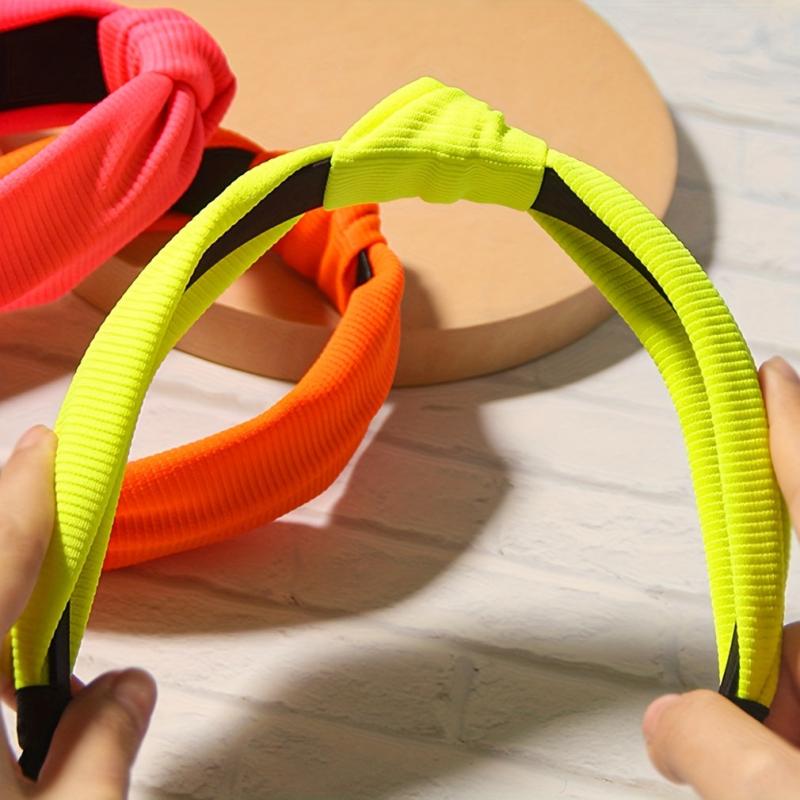 4 Pcs Bright Cross Knot Hair Hoop Headband Set