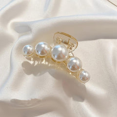 Large Pearl Hair Claw Clips for Thick Hair