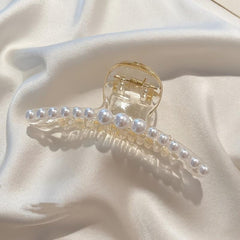Large Pearl Hair Claw Clips for Thick Hair