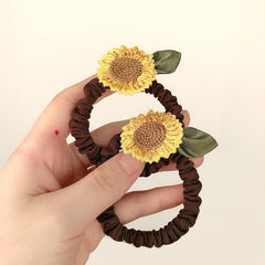 Boho Scrunchies Sunflower Decor Hair Tie