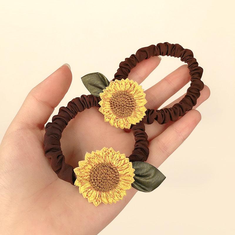 Boho Scrunchies Sunflower Decor Hair Tie