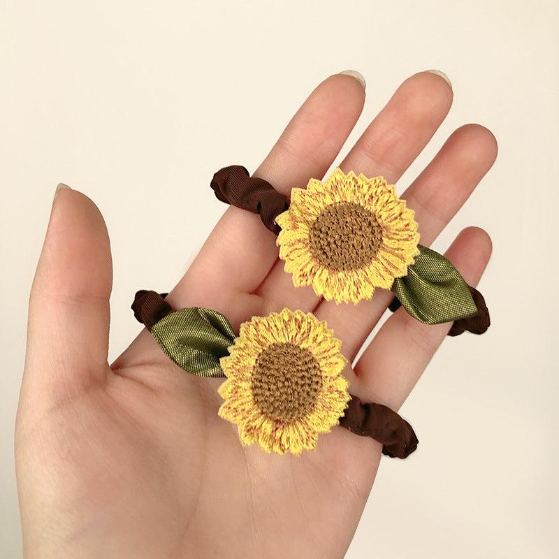 Boho Scrunchies Sunflower Decor Hair Tie