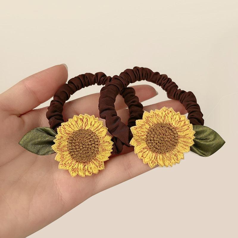 Boho Scrunchies Sunflower Decor Hair Tie