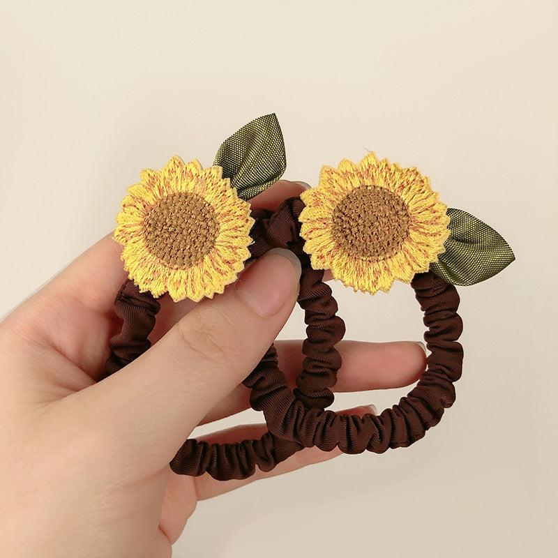 Boho Scrunchies Sunflower Decor Hair Tie