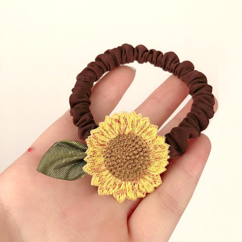 Boho Scrunchies Sunflower Decor Hair Tie
