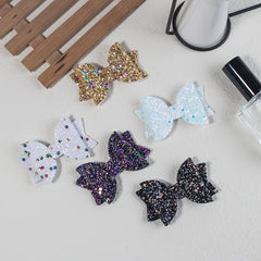 5pcs Glitter Hair Bows Hair Clips Big Hair Bows For Girls Teens