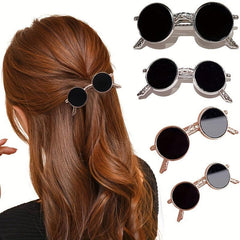 Sunglasses Shaped Metal Hair Clip for Women