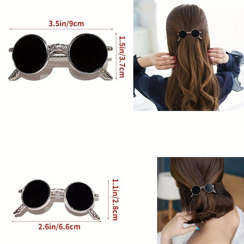 Sunglasses Shaped Metal Hair Clip for Women