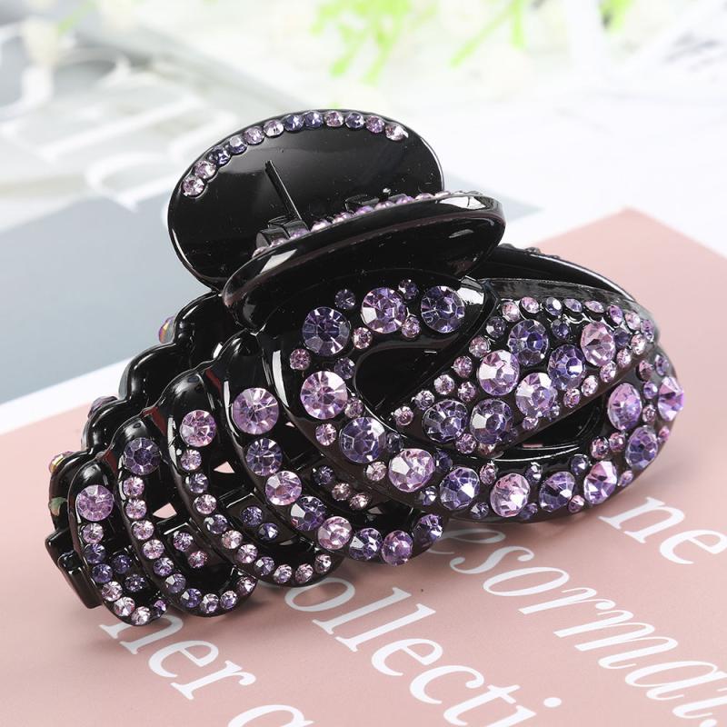 Colorful Rhinestone Oversize Jaw Clip for Thick Hair