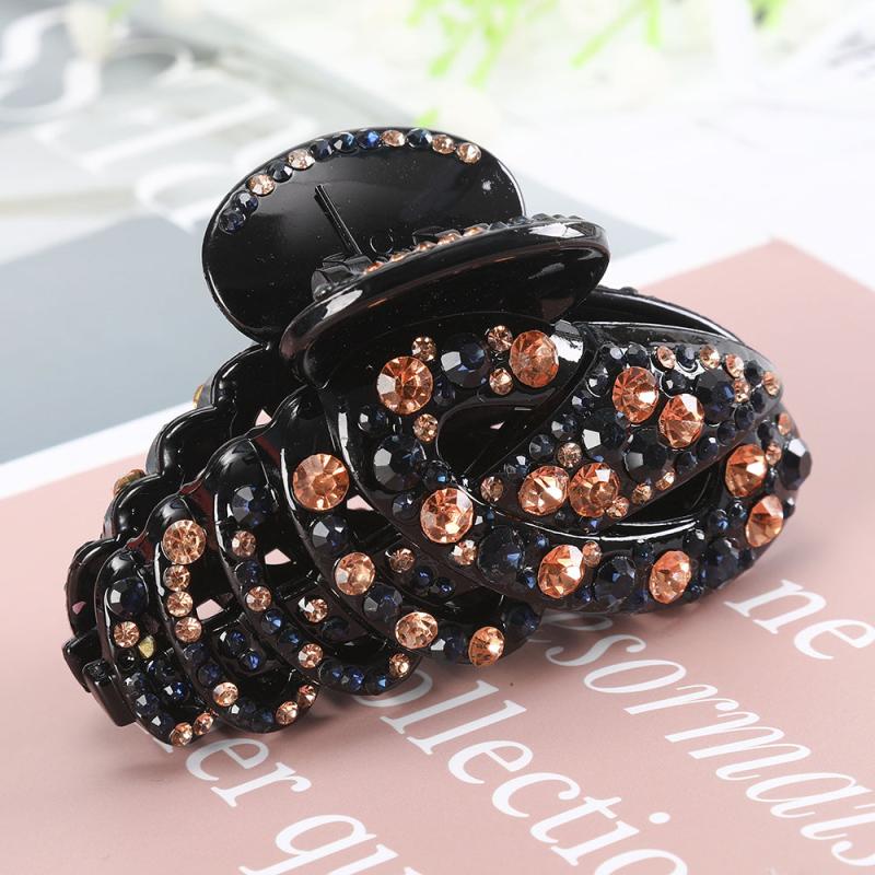 Colorful Rhinestone Oversize Jaw Clip for Thick Hair